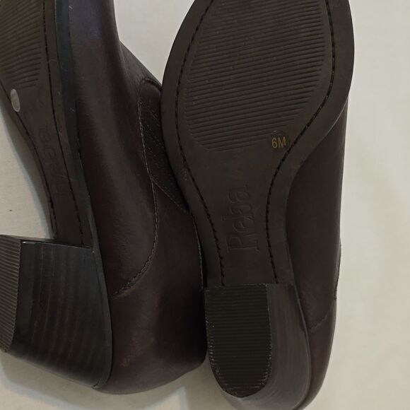 Reba • Lane Western Brown Leather Slip On Pointed Toe Cowgirl Booties Si… - Picture 6 of 11